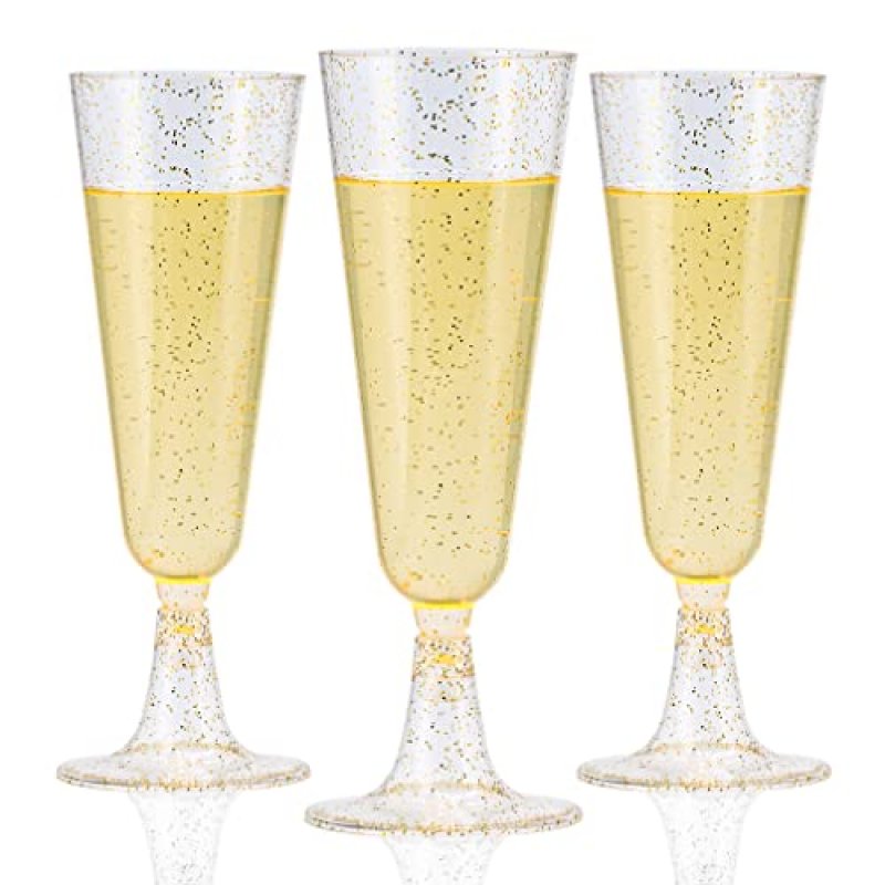 HASERY Plastic Champagne Flutes, 36 Pcs…