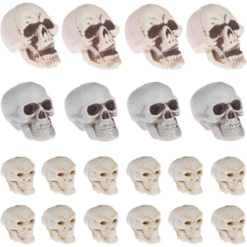 Plastic Skull Props 20-Pack