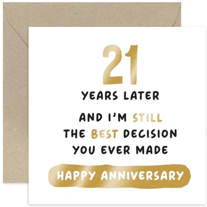 Old English Co. 21st Anniversary Card - Funny and Hilarious