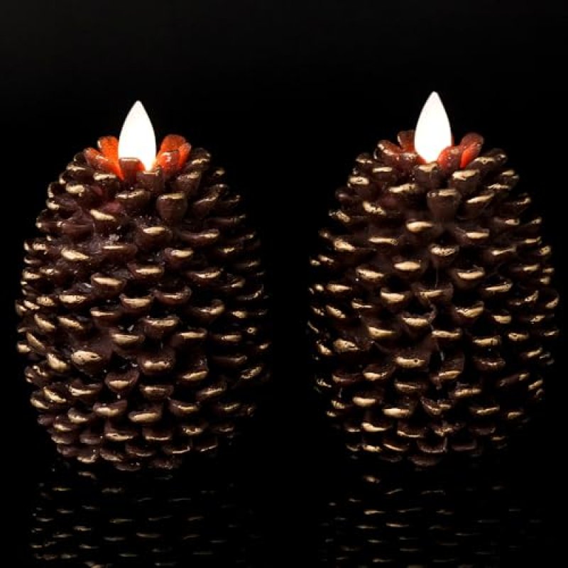Eldnacele LED Pine Cone Candles