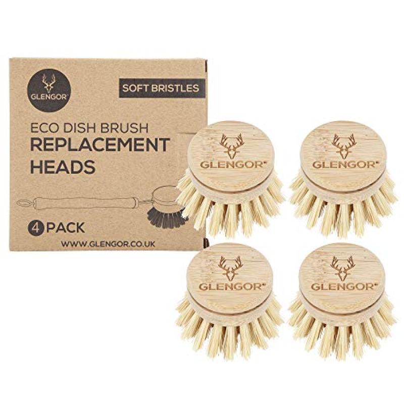 Glengor Eco-Friendly Brush Replacement Heads (Pack of 4)