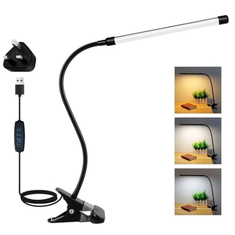 Clip-On Reading Lamp with Colour Changing