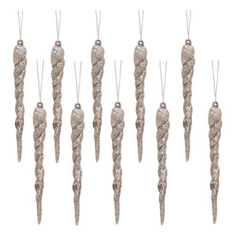 Glitter Icicle Decorations