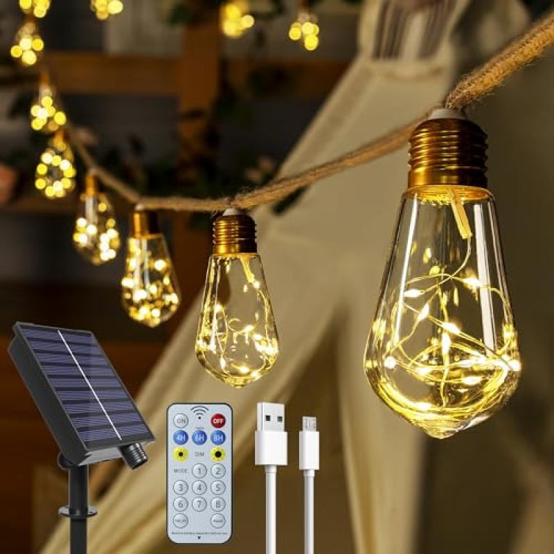 Ollny Solar Garden Rope Festoon Light