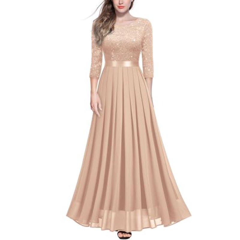 MIUSOL Floral Lace Maxi Dress