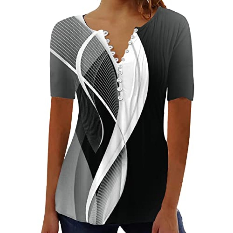 Floral V-Neck Tunic Top