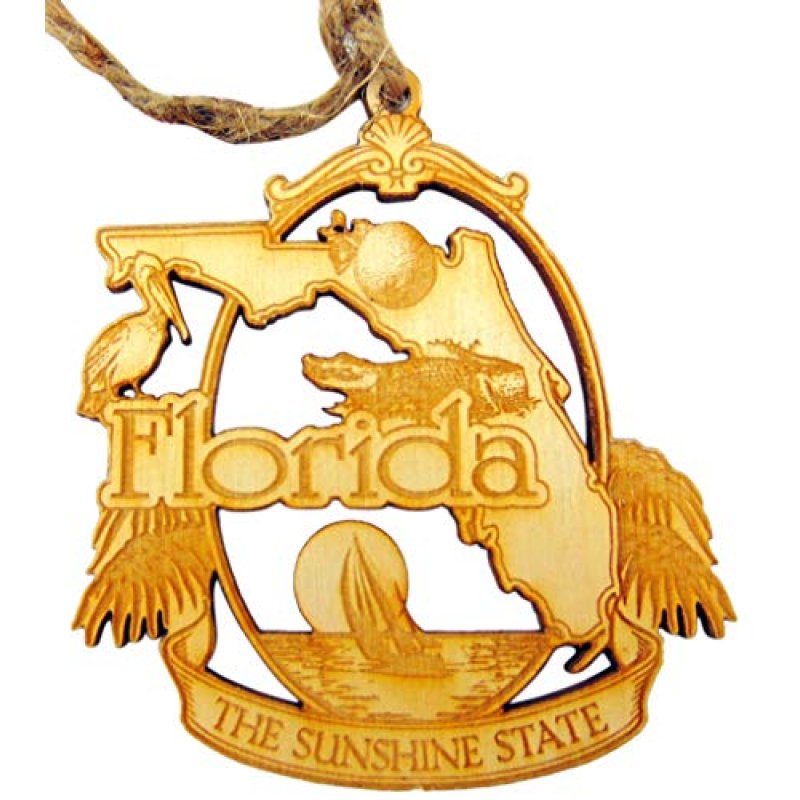 Florida Wooden Ornament