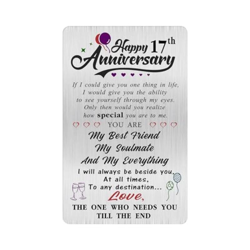 Alotozo Anniversary Card for Him/Her