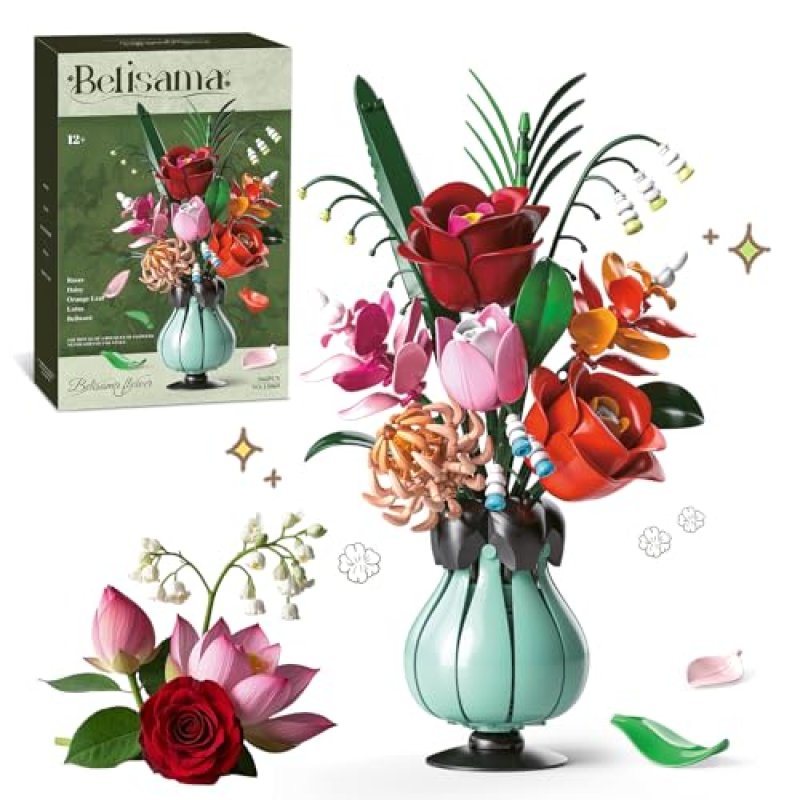 Flower Bouquet Building Blocks Set