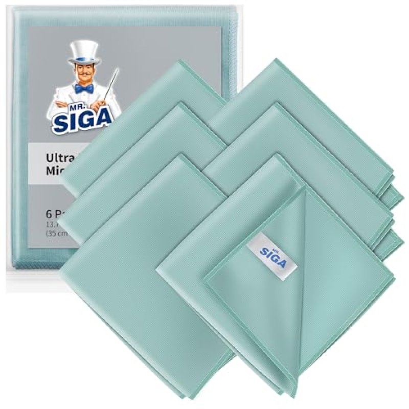 MR.SIGA Ultra Fine Microfiber Cloths for Glass,…