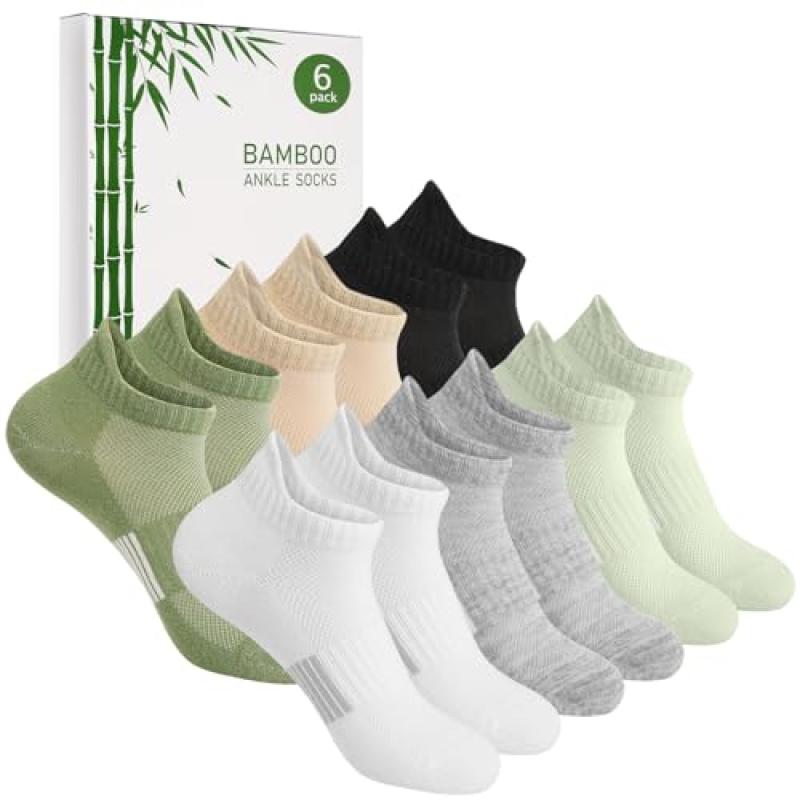 Blu Ninfee Bamboo Trainer Socks, Breathable Sports Socks