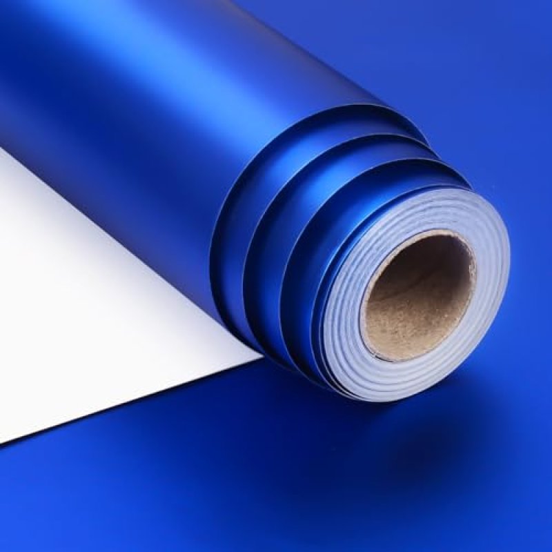 Blue Gift Wrapping Paper, 43 cm x 10 m Metallic…