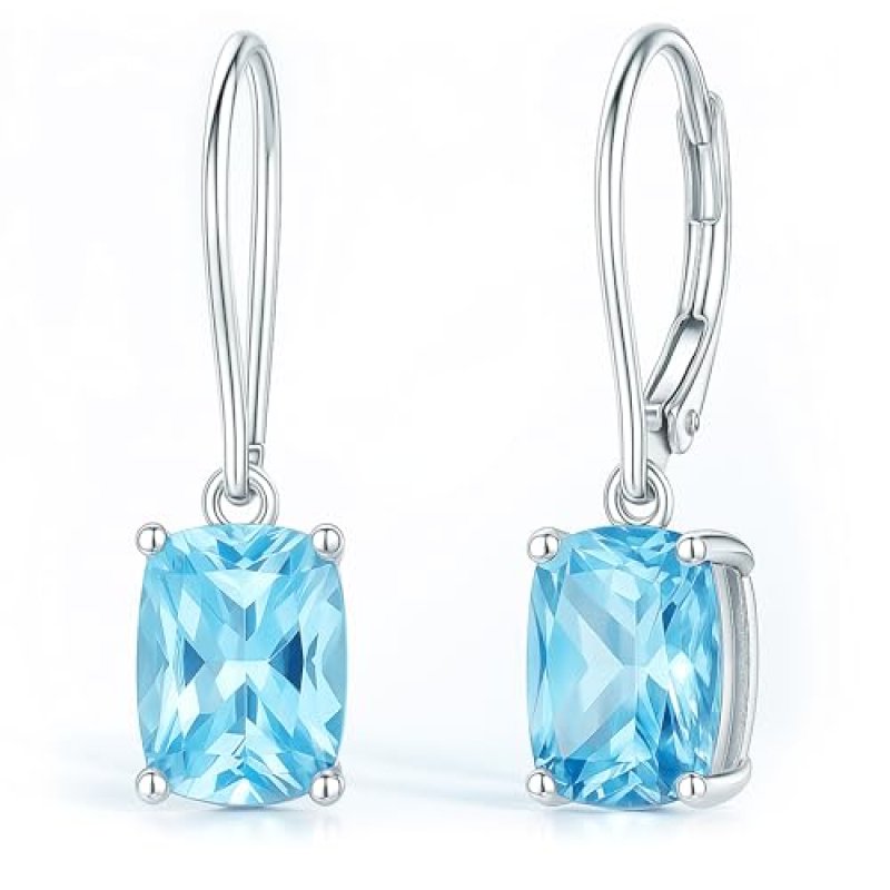 LOKILOKI Blue Topaz Drop Earrings