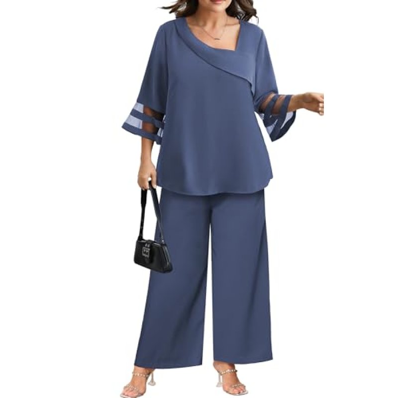 AOVDE Plus Size Pantsuit