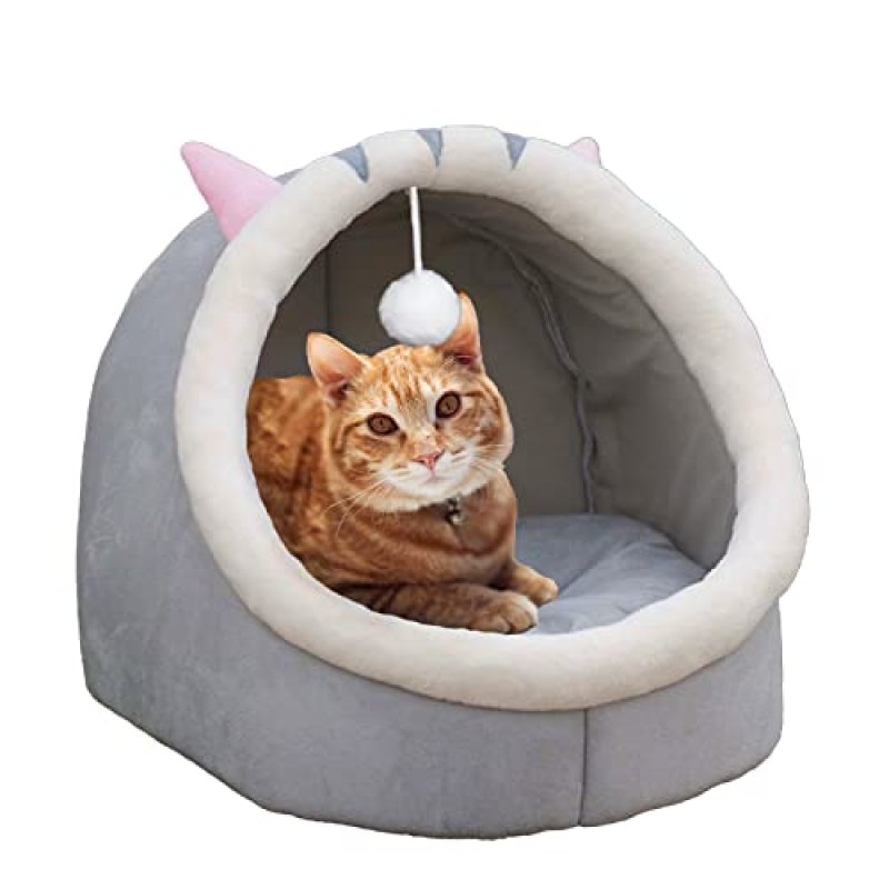 Alytimes Semi-enclosed Cat Igloo Cave Bed for…