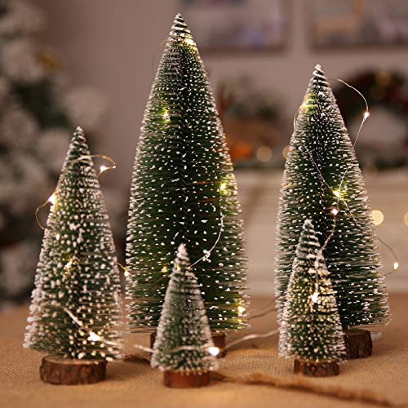 Small Snow Christmas Tree 5Pcs Artificial Frost…