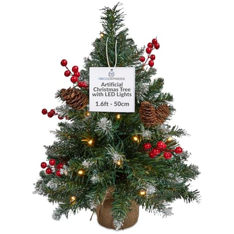 DECO EXPRESS Small Pre-Lit Christmas Tree