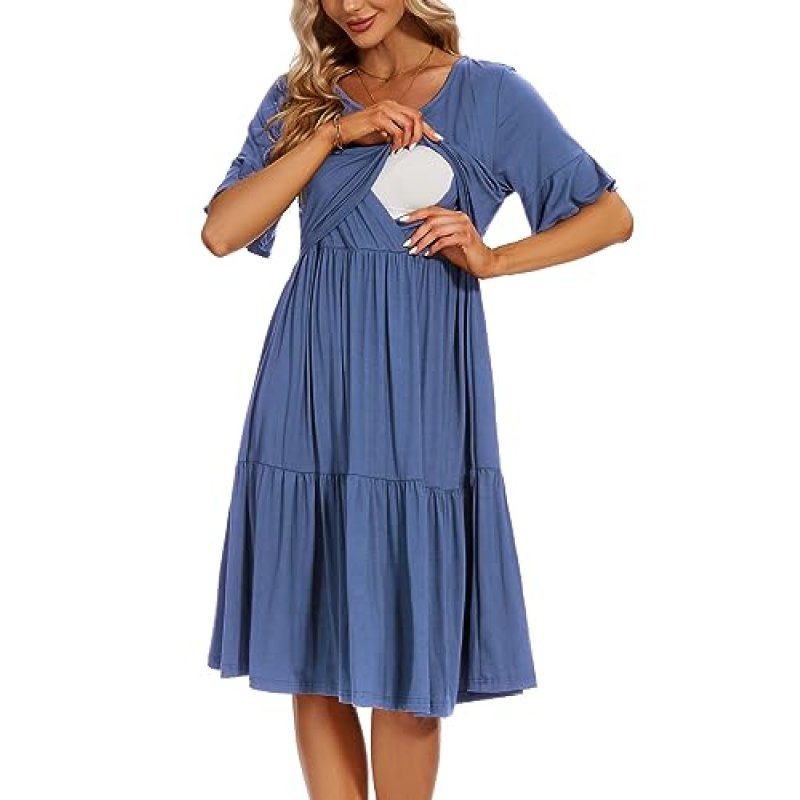 Smallshow Maternity Nursing Dress
