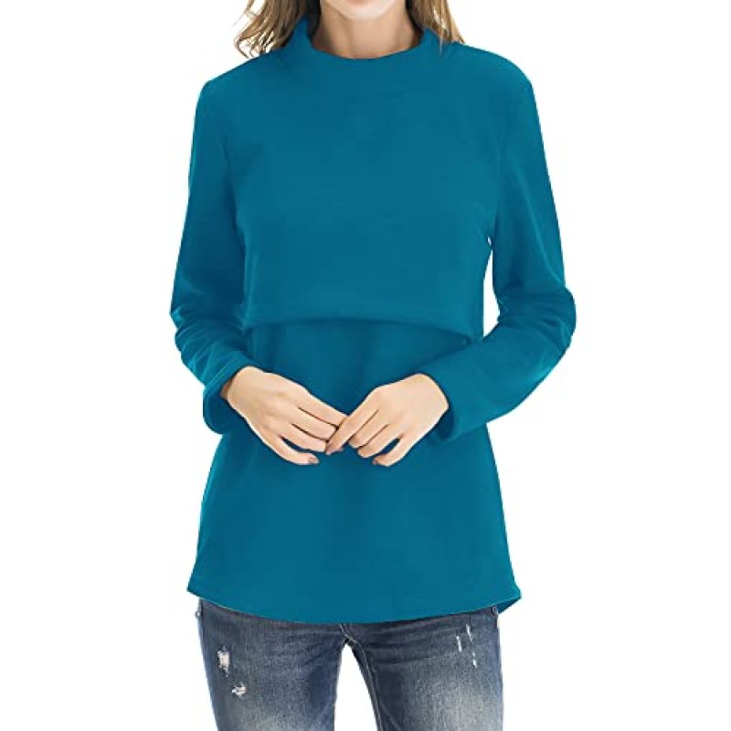 Smallshow Nursing Tops Women’s Winter Long Sleeve…