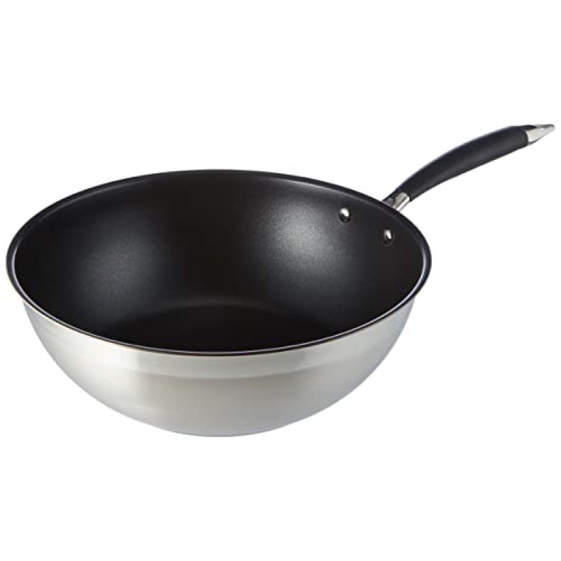 Amazon Basics 11" wok pan, 28cm, Black