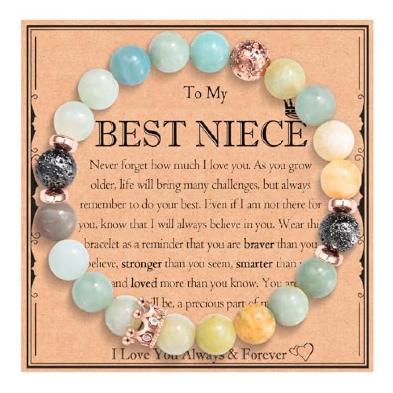 EPVID Amazonite Beaded Bracelet for Niece