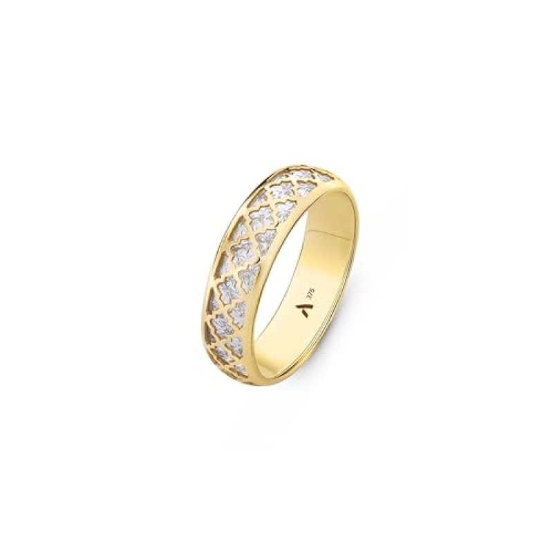 Amberta Allure Women 9ct Gold Diamond Cut Band…