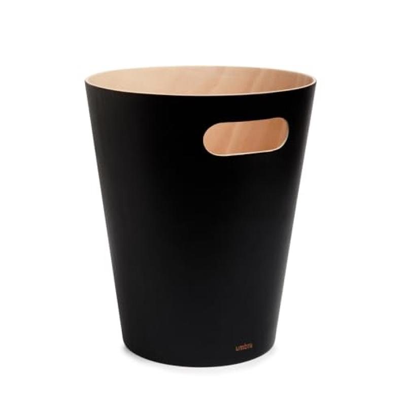 Umbra Woodrow Wooden Trash Can