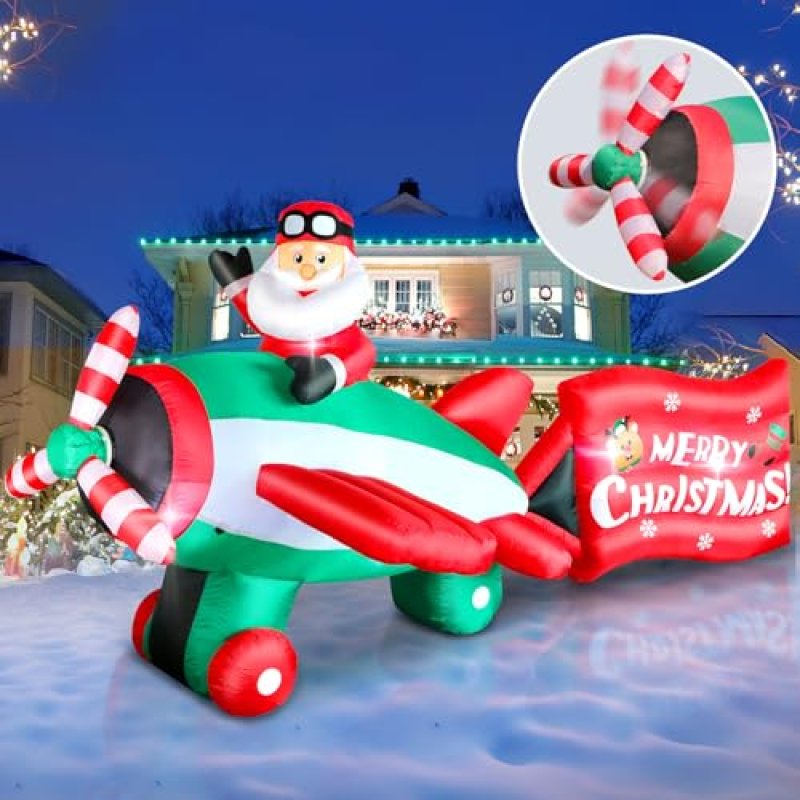 Omdekor Christmas Inflatable Santa