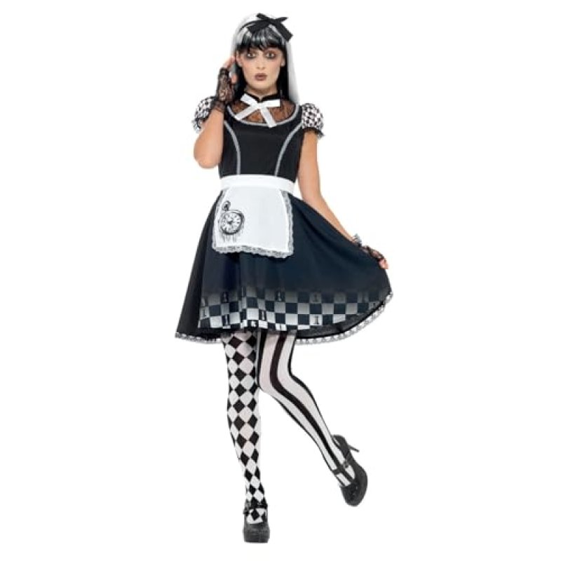 Smiffys Gothic Alice Costume, Black with Dress,…