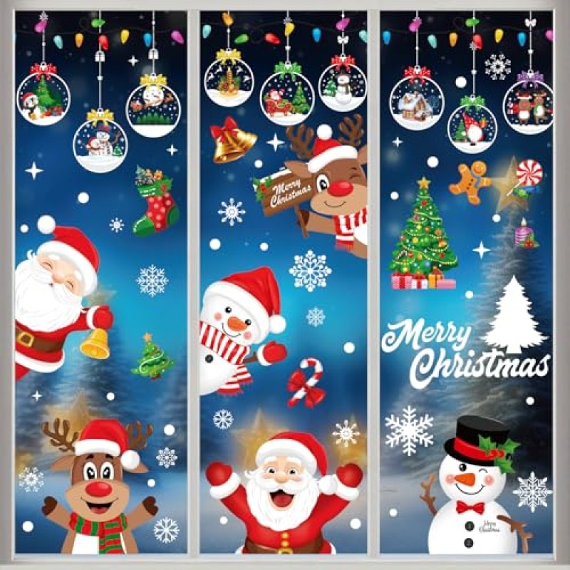 Amlooph Christmas Window Stickers