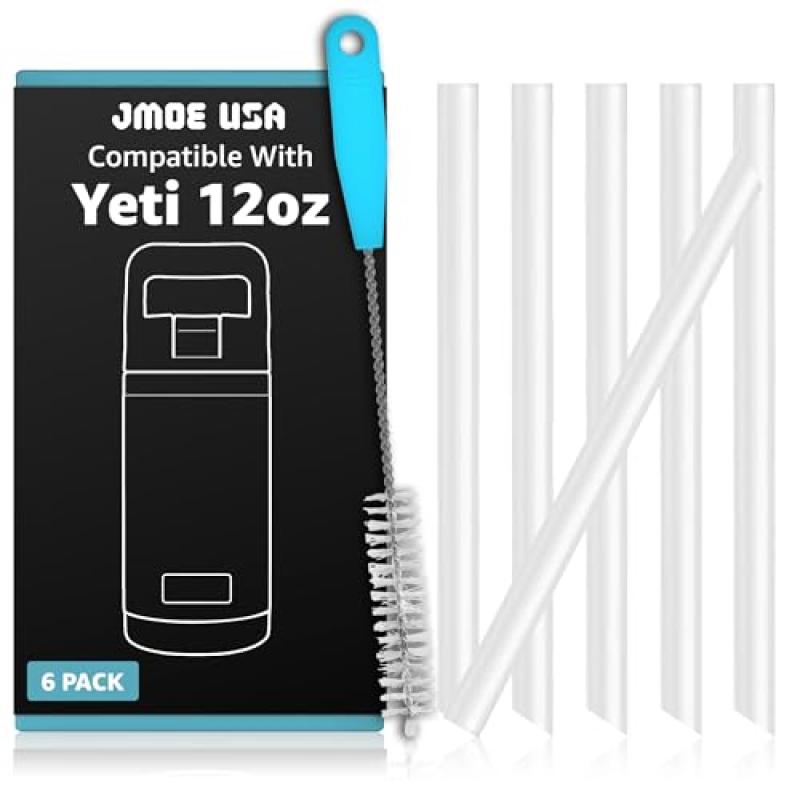 Jmoe USA Straws for YETI Rambler Jr. 12oz Bottles