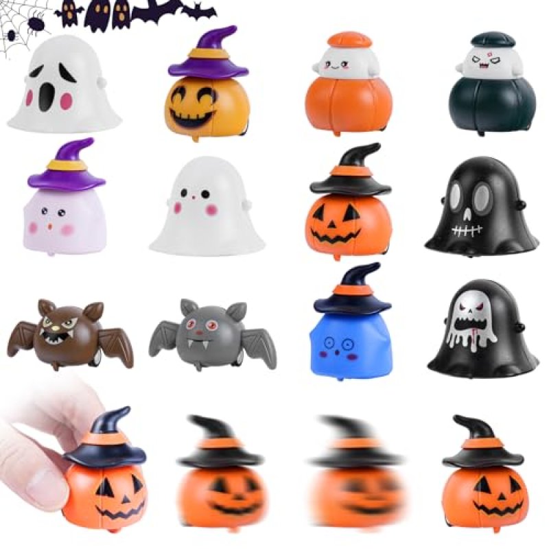 Amyang 12Pcs Halloween Pull Back Cars 12 Styles…