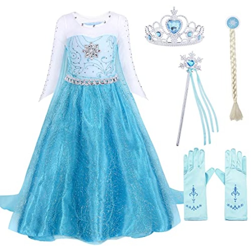 AmzBarley Snow Queen Costume