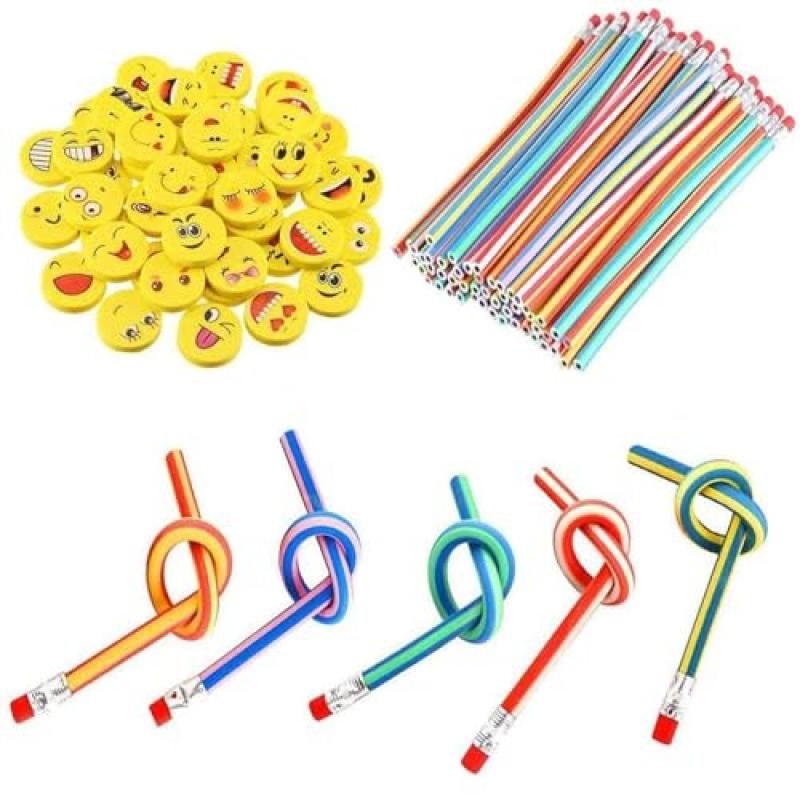 Xndryan Bendy Pencils & Erasers for Kids