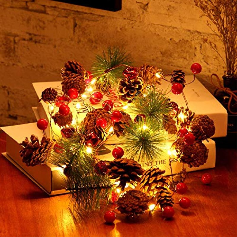 Xndryan Christmas Garland with Lights