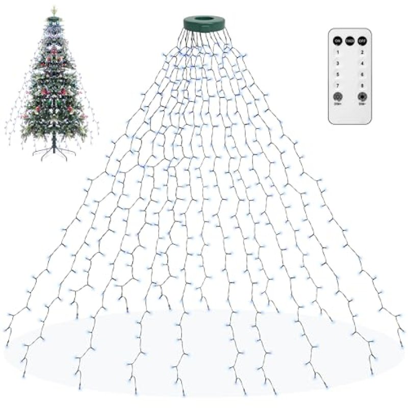 Aneeway Christmas Tree Lights - Cold White 400LED…
