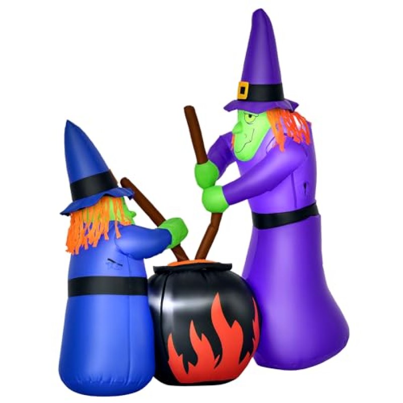 HOMCOM Inflatable Halloween Witches