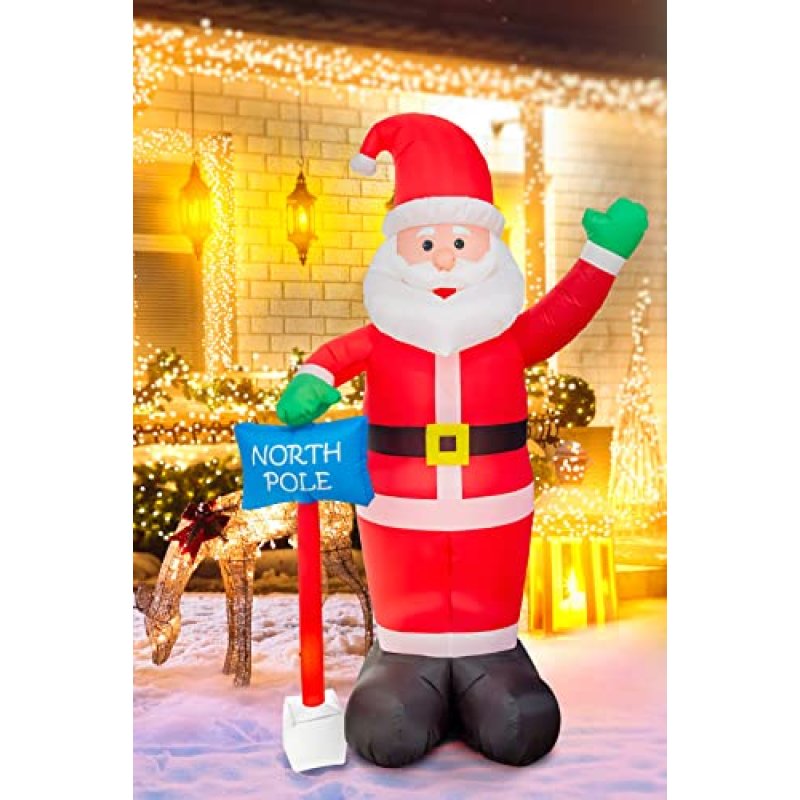 Inflatable Santa with Sign