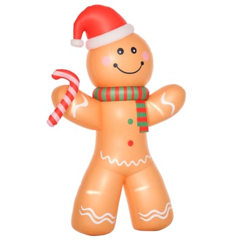 HOMCOM Inflatable Gingerbread Man