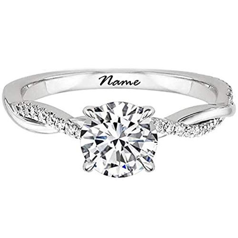 SISGEM Engagement Ring for Women, 1 ct Moissanite…