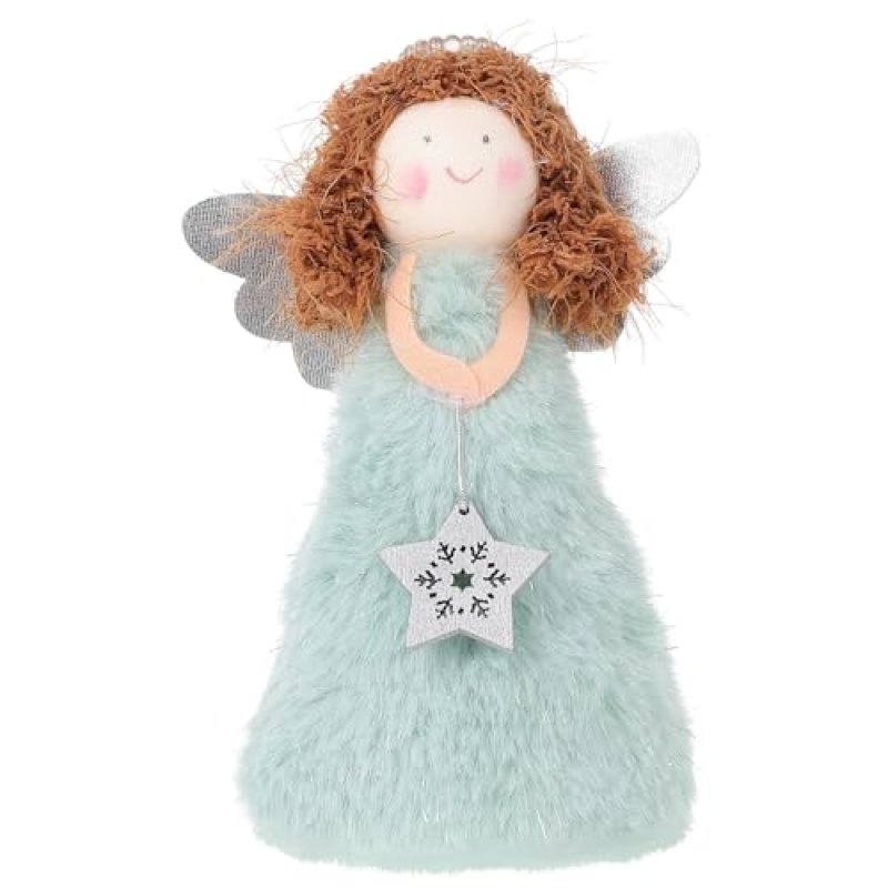 SOIMISS Angel Christmas Tree Topper - Blue Plush…
