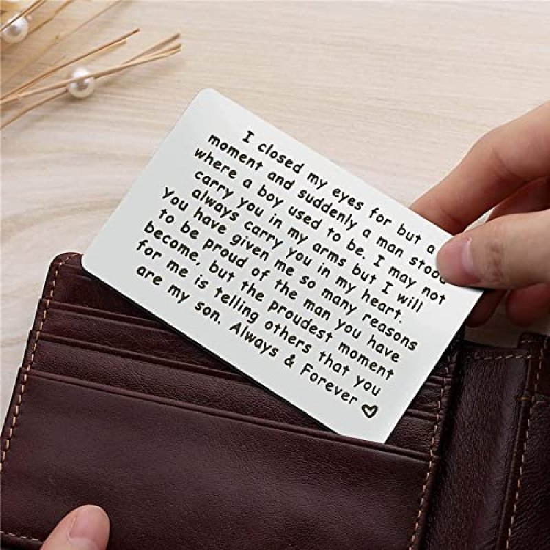 Engraved Wallet Card for Son
