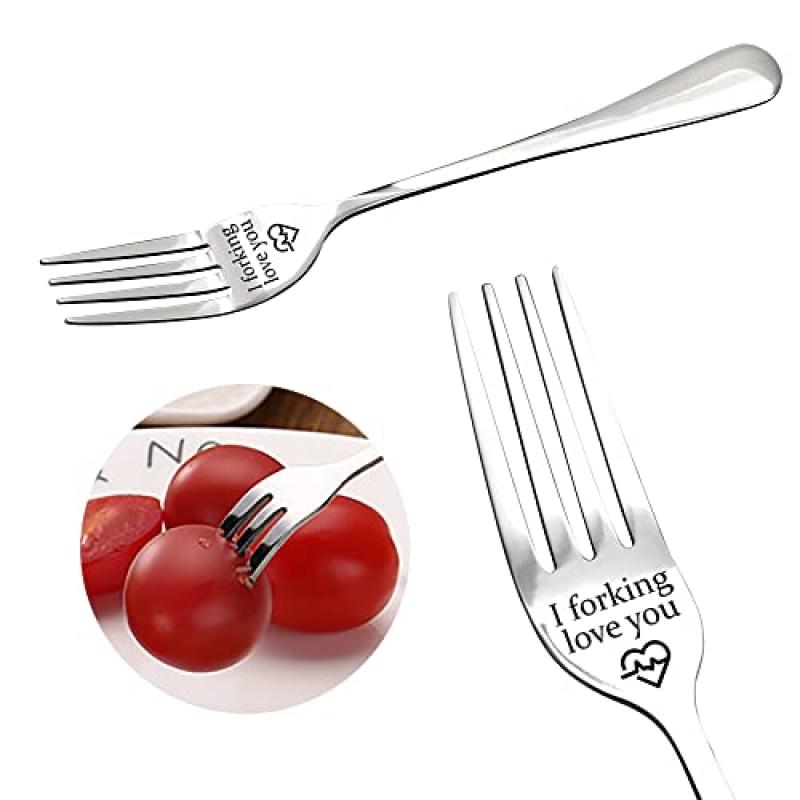 Engraved Steel Table Fork