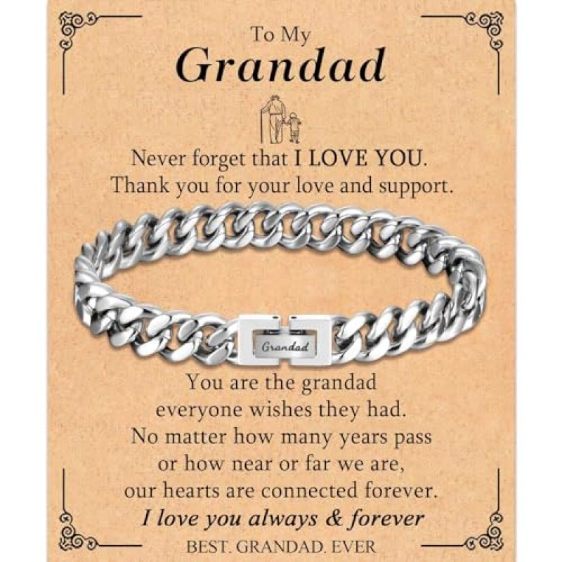 TEVOP Engraved Cuban Chain Bracelet