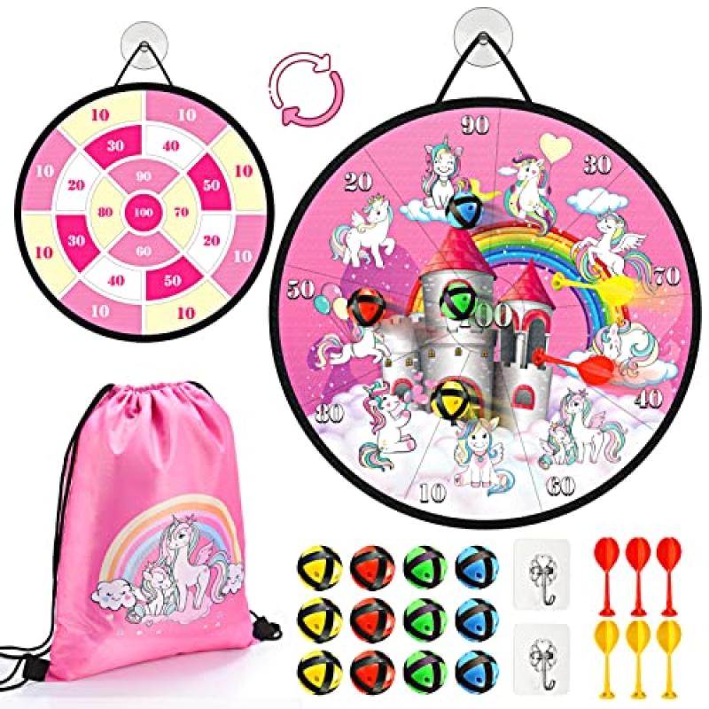 Unicorn Dart Board Set for Girls
