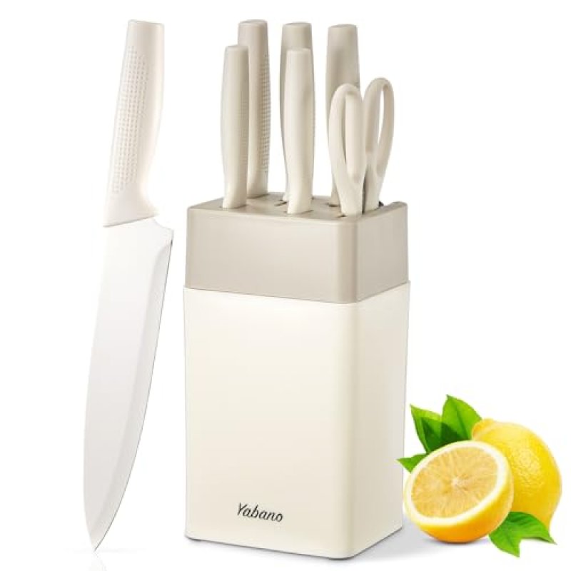 Knife Set, 7 Piece Kitchen Knives Set for Chef,…
