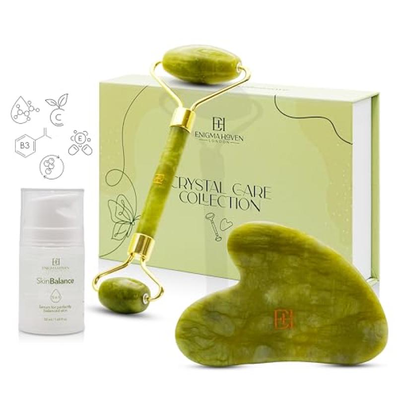 Enigma Haven London® Jade Roller & Gua Sha Set