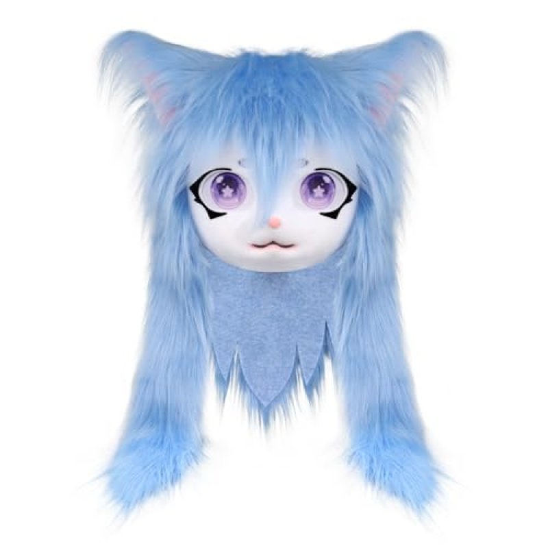 PPFINE Animal Head Cat Fursuit Cut Mask Halloween…