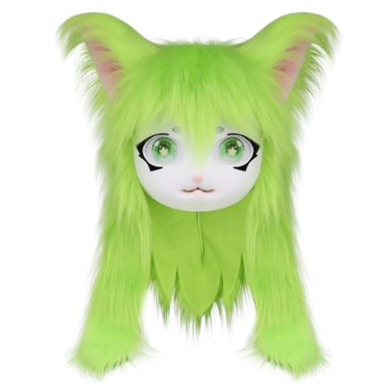 PPFINE Animal Head Cat Fursuit Cut Mask Halloween…