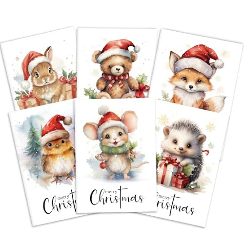 Animal Christmas Cards Pack